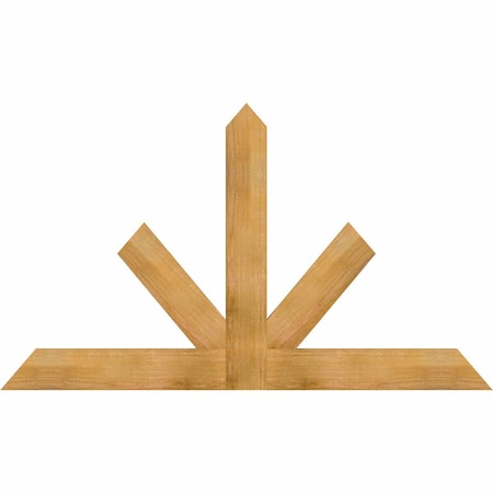 Ekena Millwork Saratoga Rough Sawn Timber Gable Bracket, Western Red Cedar, 72"W x 42"H x 2"D x 6"F, 14/12 Pitch GBW072X42X0206SAR00RWR